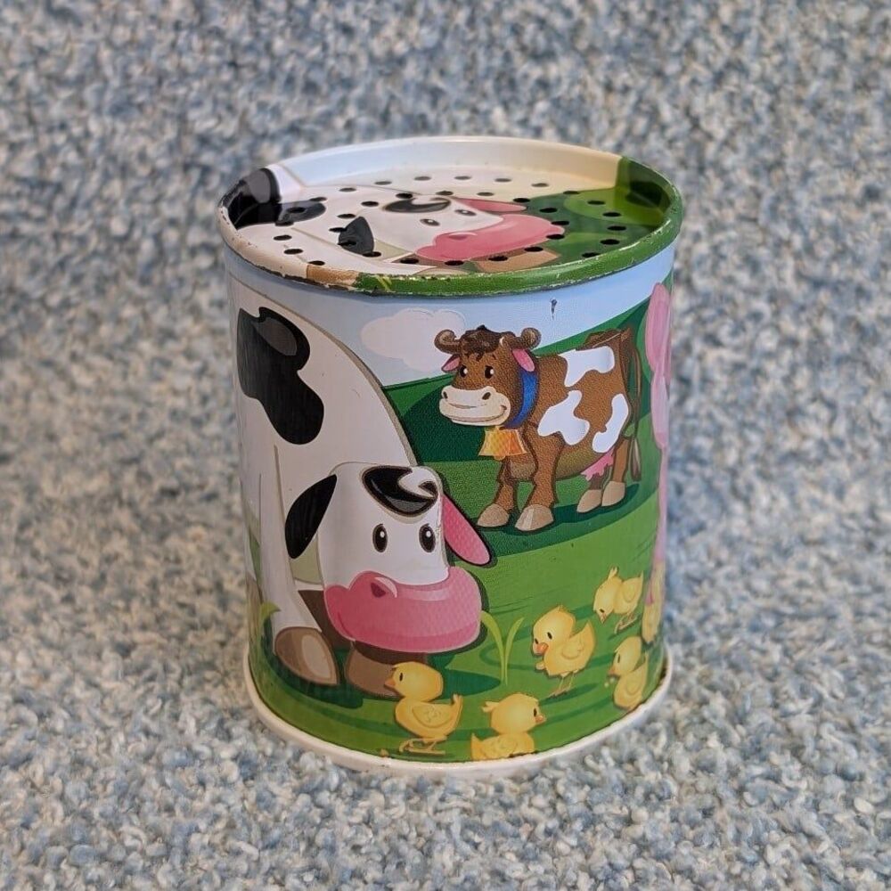 Farm Animal 2.5" Metal Tube Can "Moo" Sound Maker Schylling